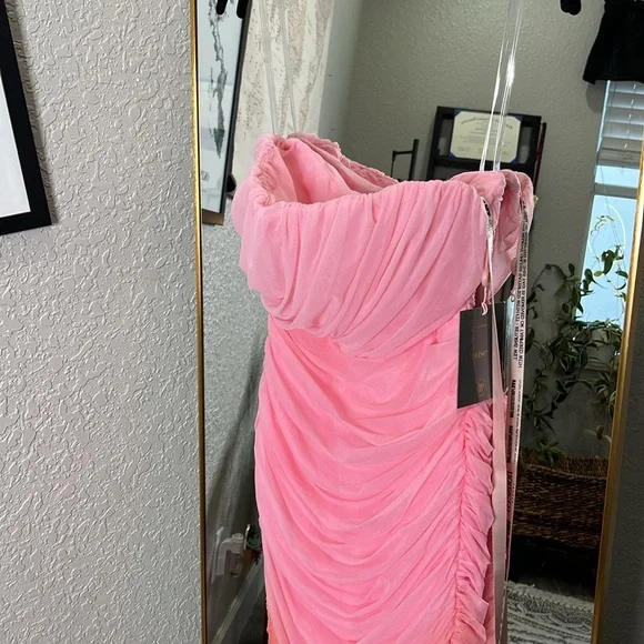 HOUSE OF CB 'Sapphire' Ombre Gathered Maxi Dress NWT